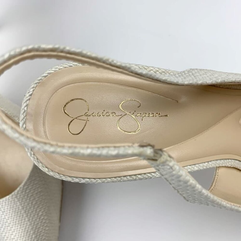 Slingback Cream Pointed Toe Women's 9.5 - Picture 3 of 4